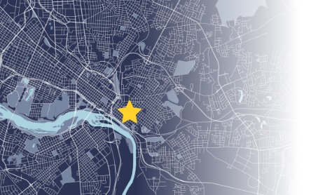 Faux Map of the City of Richmond with Yellow Star