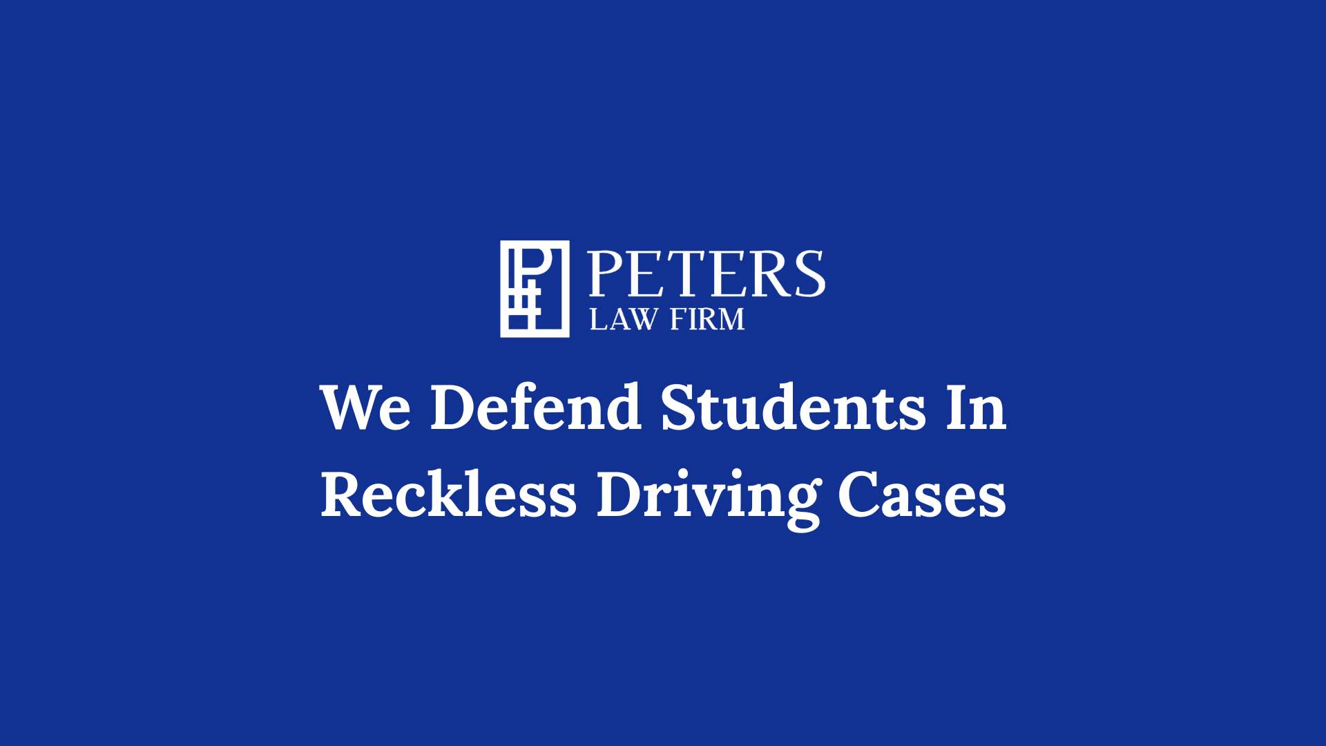 We Defend Students In Reckless Driving Cases